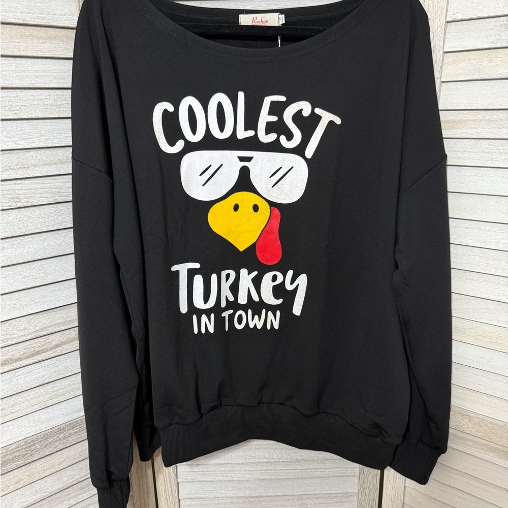 Black 'Coolest Turkey in Town' Sweatshirt